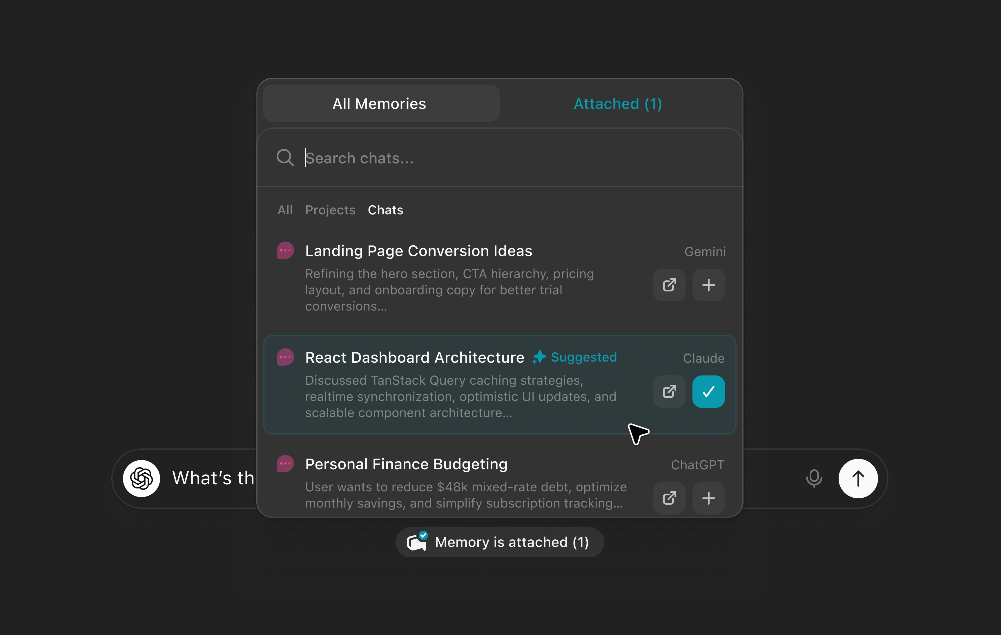 Move chats between AI models instantly