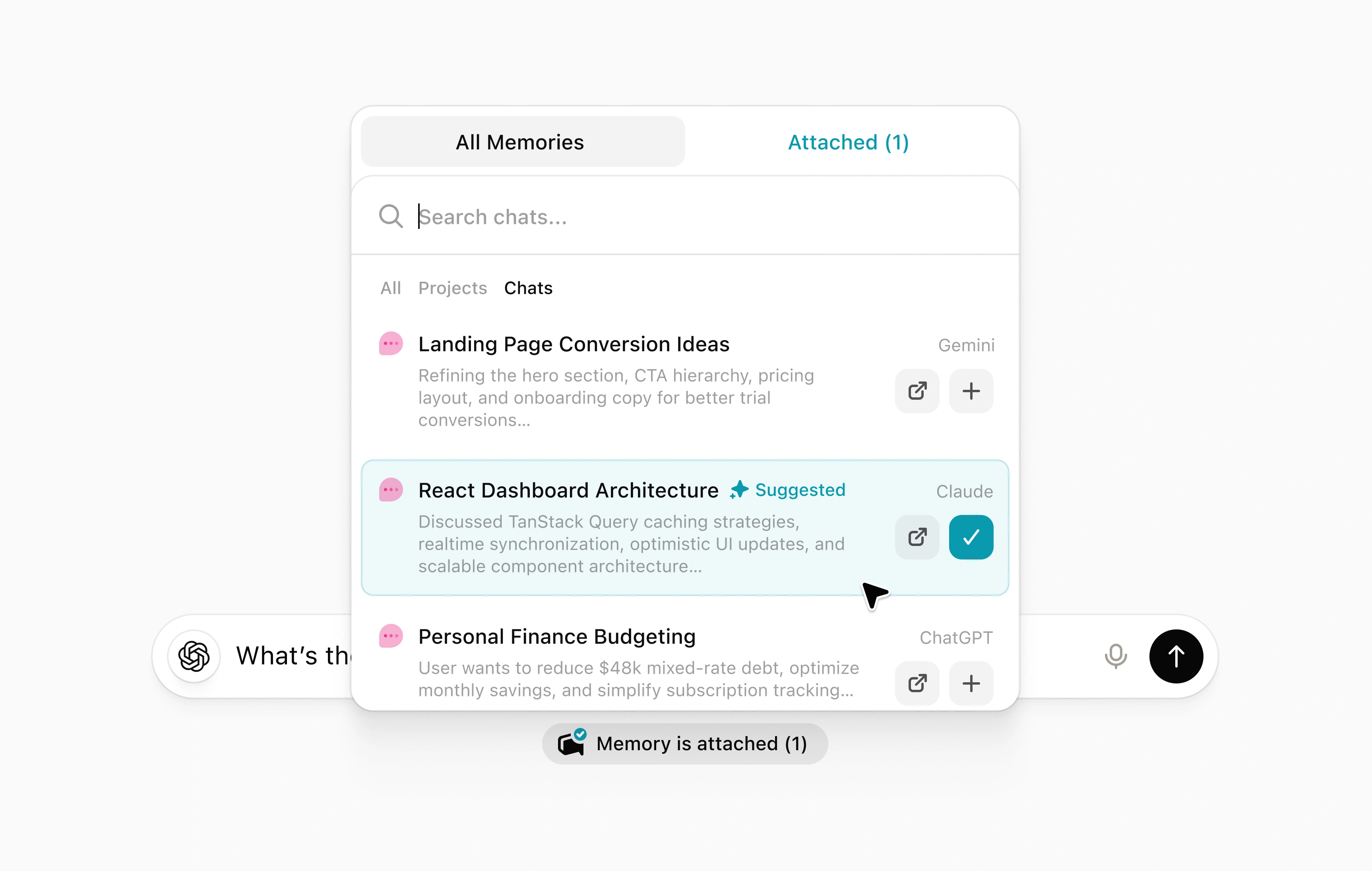 Move chats between AI models instantly